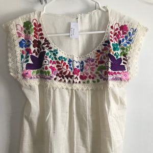Handmade Linen Embroidered top